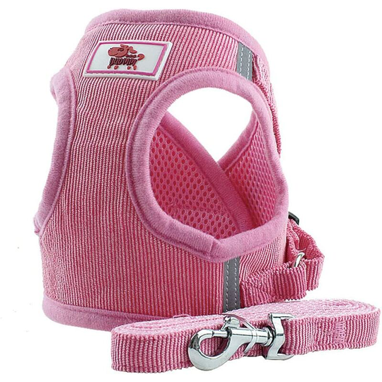 Vest Harness Soft Training Mesh Fabric Dog Vest Harness for Puppy, Cats, Small Animals(L, Pink)