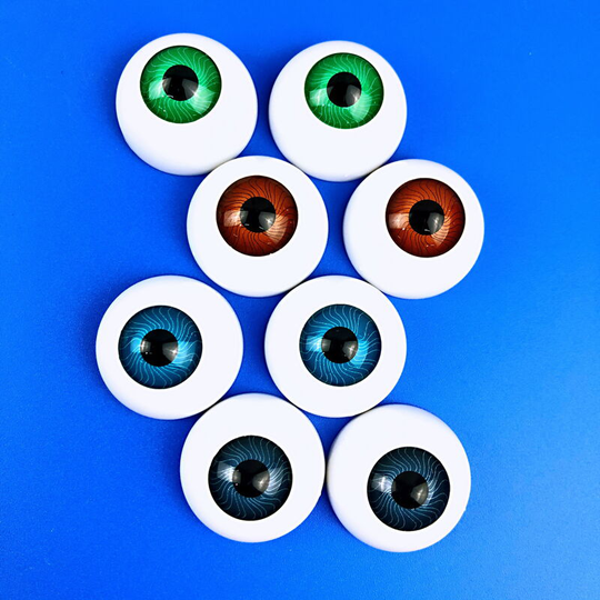 8 Piece Halloween Half Eyeball Plastic Half Eyeball Halloween Horror Props Halloween Trick or Treat Party Semicircle Eyes for Teenager Adult Cosplay