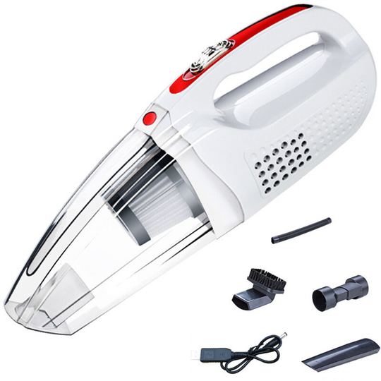 Strong Suction Handheld Vacuum Cleaner, Rechargeable Cordless Handheld Vacuum Cleaner For Cleaning Pet And Car Hair Dust Gravel, White