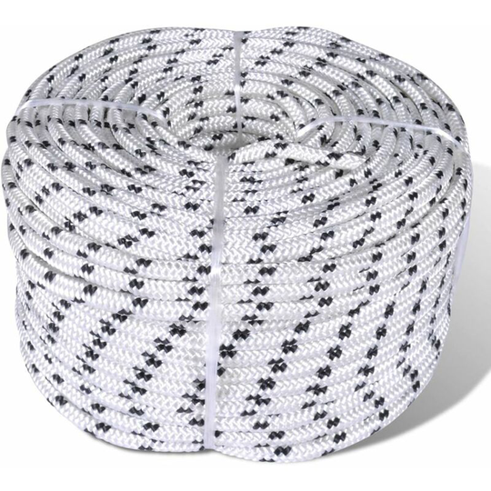 Topdeal Braided Rope Coil Boat Line Polyester 12 mm x 50 m VDTD32018