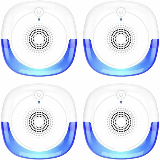 Echoo - High Power Ultrasonic Insect Repeller 4 Pcs Anti Rodent Electric Ultrasonic Device Anti Pest Repeller Mosquito Cockroach Flies Mice