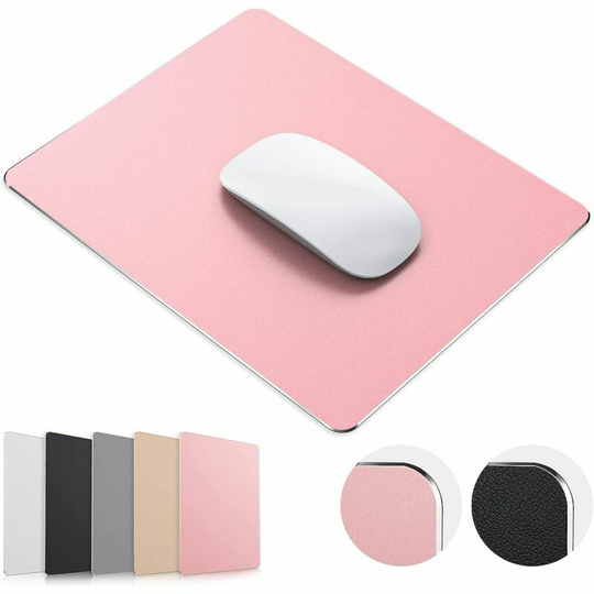 MUFF Mouse Mat Mouse Pad Gaming Aluminium Mousepad Hard Double Side Rose Gold