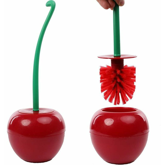 Cherry Toilet Brush and Holder Plastic Toilet Brush Cherry Toilet Brush Original Design Toilet Brush Toilet Brush Decorative Bathroom Cleaning Tool
