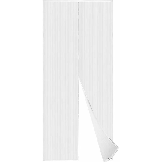 Magnetic Mosquito Net for Fly Screen Door and Top to Bottom Magnetic Seal (120 x 210 cm, White)