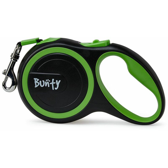 Bunty Retractable Extending Lead Leash Soft Grip Long Reach Clip 5m 3m Tape 30kg - Green - 3M
