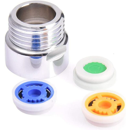 Briday - 8PCS Shower Flow Reducer,Shower Flow Limiter Set Including 3 Different Flow Inserts -4/6/9 L/Min Flow Rate for 95 of Shower Faucets Up to 70