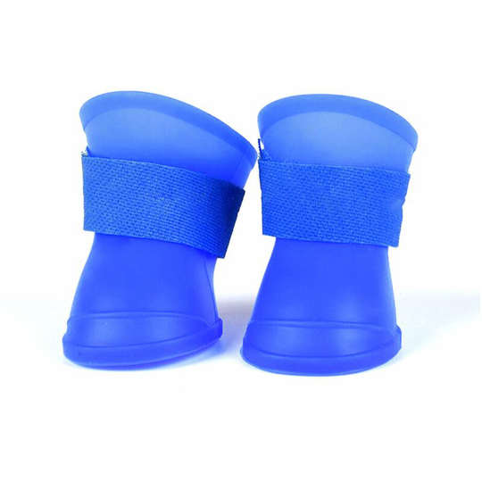 Pet Shoes, Silicone Non-slip Pet Rain Boots Dogs Booties Waterproof Anti-Slip and Adjustable for Rainy Snow Weather