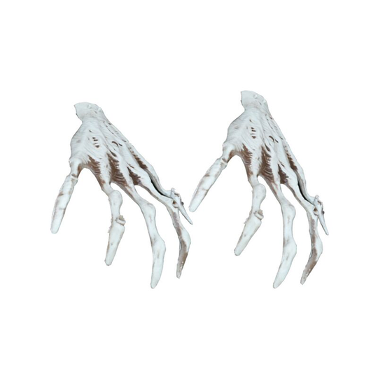 Sun Flowergb - 1 Pair Plastic Realistic Skeleton Hands for Halloween,Halloween Witch Hand Skeleton Hand Haunted House Secret Room Bar ktv Decoration