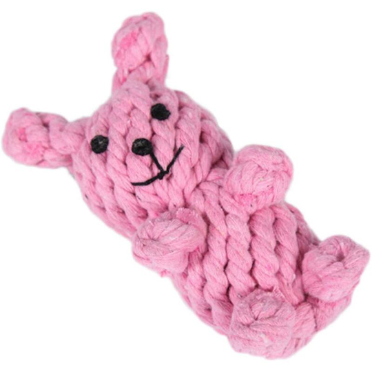 Betterlifegb - Toy dentition ring rope with dog for dog puppy animals interactive toy for masticalar toys rabbit cotton rope material 10 x 14 cm