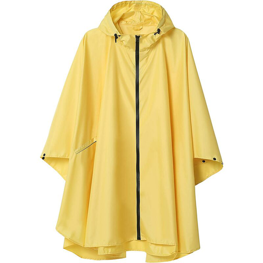 Kartokner - Rain Poncho Jacket Coat Hooded for Adults with Pockets, xl (Yellow)