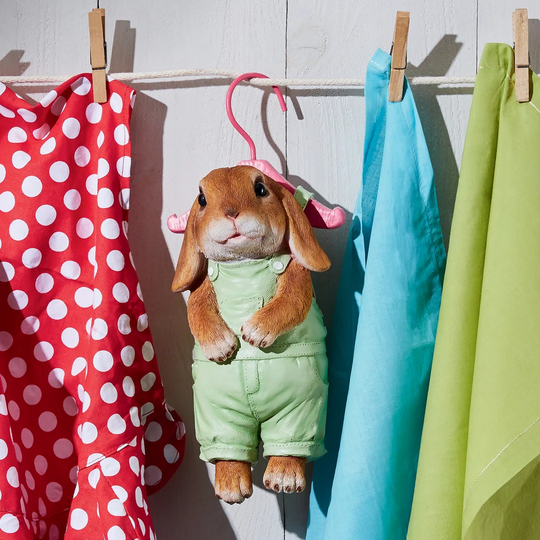 Hanger Hare Hanging Bunny Rabbit Statue Wall Decor