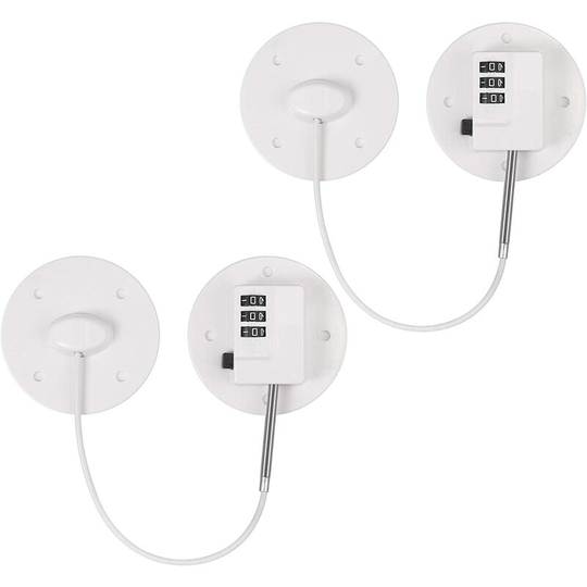 2pcs pvc Refrigerator Lock Refrigerator Code Lock 235mm / 9.3 '' pv Strong Cable 3 m Adhesive Do not Pierce Children's Safety Lock Cabinet Drawer