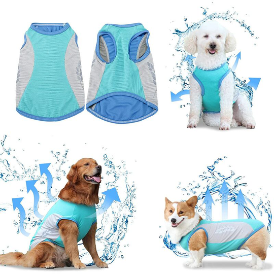 Dog Cooling Vest Instant Cooling T-shirts for Running Summer Jacket Running High Visibility for Outdoor Activities