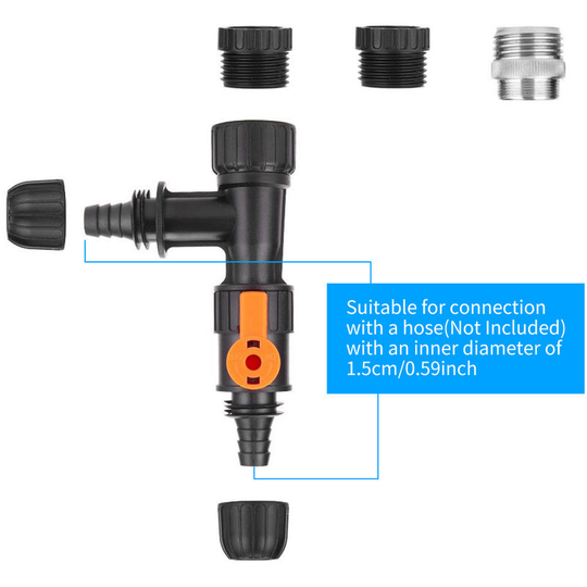 Fish Tank Water Changer With Faucet Nozzles Connectors Sealing Ring