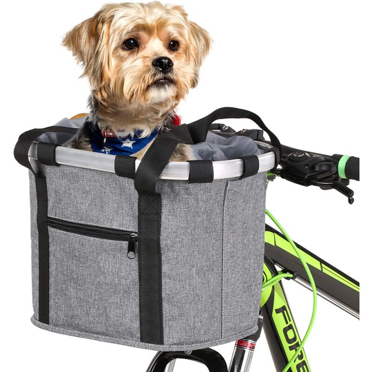 Perle Rare - Foldable Bike Basket Puppy Cat Handbag Handlebar Basket Pet Foldable Bike Basket 7 Colors 34*28*25cm