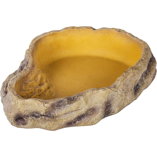 Bearsu - Reptile Water Bowl Water Dish Food Feeding Bowl for Reptile Amphibian Pets Large(11'x 8'x 2.4')