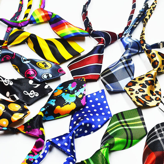 Ties for Large Dogs, Pet Tie with Adjustable Collar,