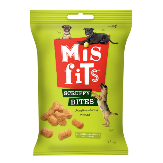 Misfits Scruffy Bites Dog Treats 9x180g
