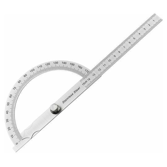 Goniometer Ruler, Protractor Ruler, Manual Angle Protractor, Stainless Steel Angle Finder Ruler with Locking Nut, Ruler and Protractor 2 in 1