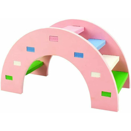 Hamster Bridge Molar Toy Chew Toy Cage Accessories Wooden Tunnel Ladder for Guinea Pig Chinchilla Gerbils Rabbits Parrots Syrian Hamsters.