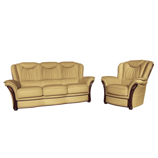 Higbee 2 Piece Leather Sofa Set