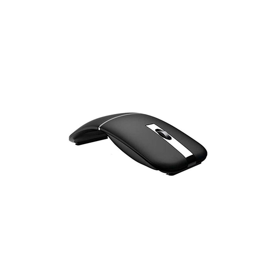 2.4GHz Wireless Mouse, Ergonomic Design Folding Rechargeable Ultra-Thin Silent Mouse Desktop Laptop Office - Black