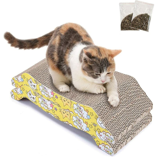 Bone-shaped scratching board 2pcs
