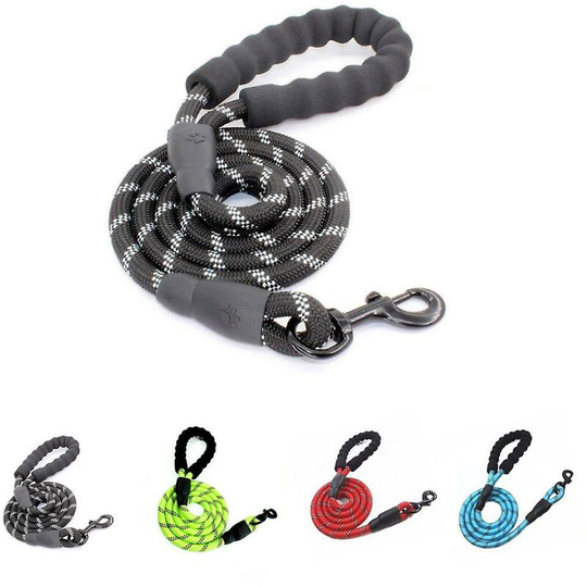 Dog Leash Rope Reflective Dog Straps Large Size Open Mesh (Black)