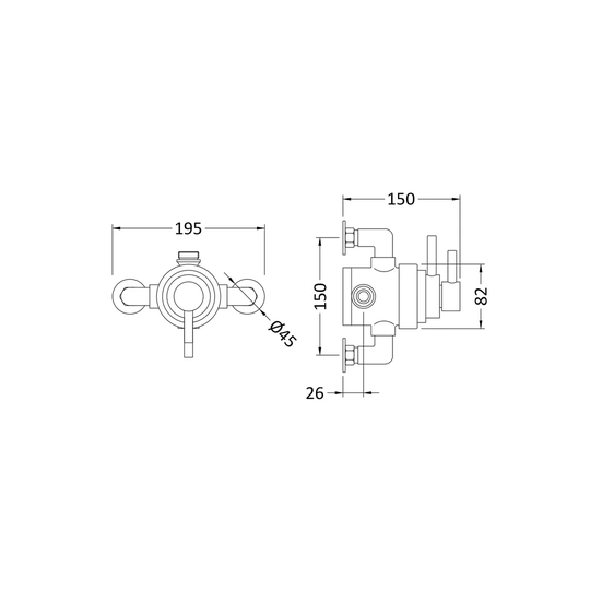 Tec Single Exposed Thermostatic Shower Valve
