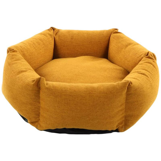 Dog Bed with Zipper Ziva Hexagonal 60x20 cm Ochre Flamingo Yellow