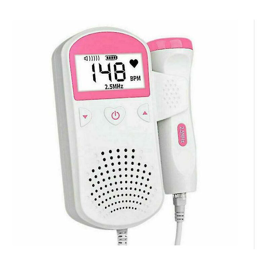 1Pcs Baby Lcd Ultrasonic Detector Fetal Prenatal Baby Heart Rate Monitor - Muff