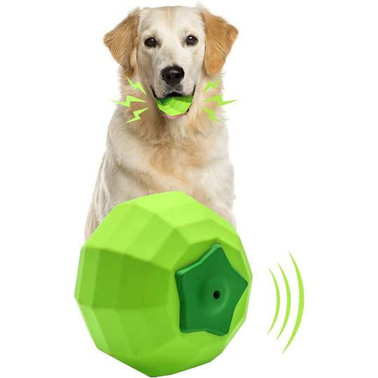 Bearsu - Dog Squeaky Toy for Aggressive Chewer Large Breed Ball, Interactive Dog Ball Toy for Medium Small Dogs Puppy Chew Toy Teeth Cleaning