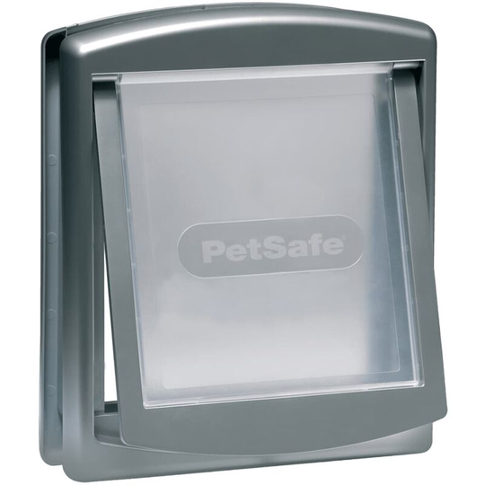 2-Way Pet Door 757 Medium 26.7x22.8 cm Silver 5022 Petsafe Silver