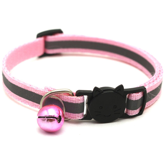 1.0collar of dog and cat, reflective cloth fabric, pet products, pink - Pink