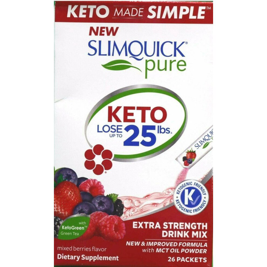SLIMQUICK Pure Weight Loss Drink Mix Designed for Women, Mixed Berries 26 ea