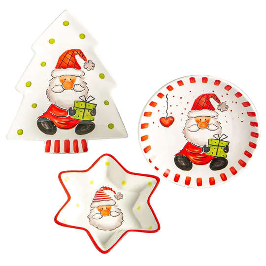 Santa 12 Piece Platter Set