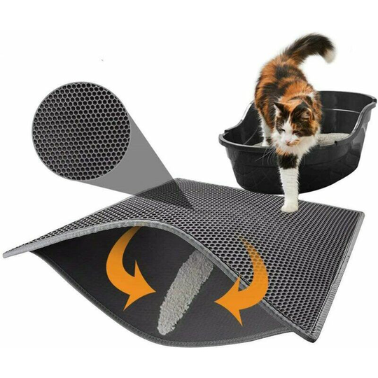 Cat Litter Mat Litter Cover eva Waterproof Layer Puppy Double Schichte Honeycomb Design for Home Outdoor Deferent Size (30 * 30cm)