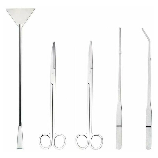 thsinde 5 in 1 stainless steel spatula aquarium tweezers scissors aquarium plant tool set