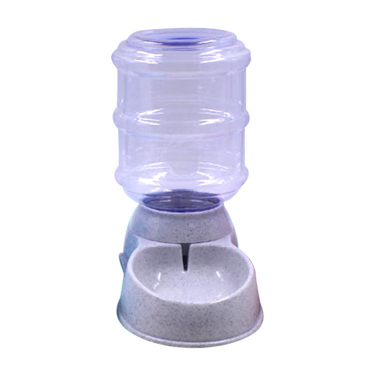 Asupermall - Automatic Pet Water Food Dispenser 3.8L Large Capacity Self-Dispensing Gravity Pet Feeder Waterer Cat Dog Feeding Bowl, Grey, Automatic