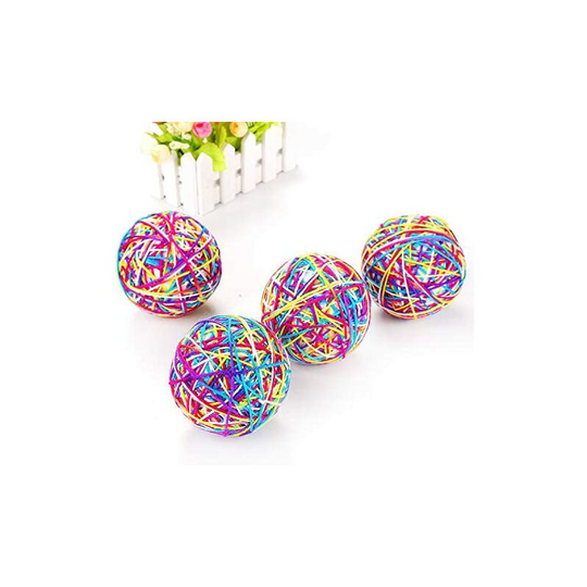 Interactive Cat Toy Kitten 4pcs Ball of Yarn for Cat Chew Toy Pet Game Supplies Fun