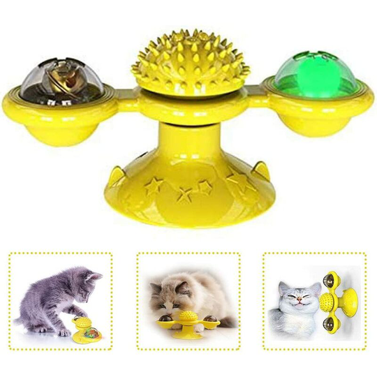 Cat Toys, Swirling Toy, Cat Windmill Turntable Cat Toy Cat Toy Scratching Tickle Crazy Game