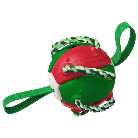 Interactive Frisbee, Malleable Interactive Frisbee, Football, Dog Toy, Outdoor Training, Sports, Fitness, Weight Loss (red and green)