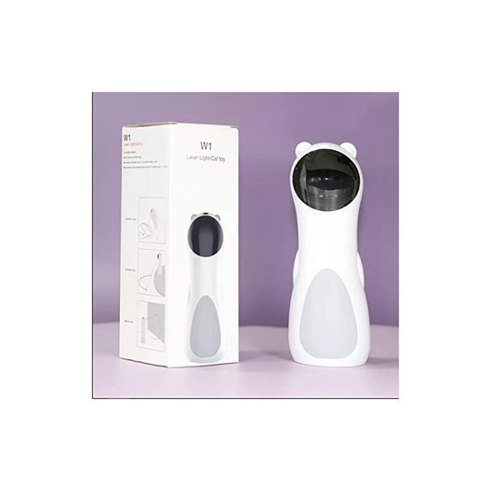Automatic Cat Laser Toy, Intelligent Interactive Activity, Auto On and Off, White