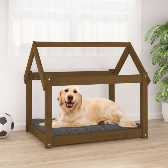 Dog Bed Honey Brown 81x60x70 cm Solid Wood Pine