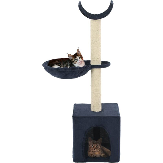 Cat Tree with Sisal Scratching Posts 105 cm Blue VDTD07183 - Topdeal