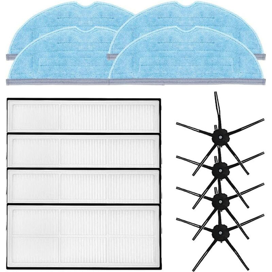 Replacement Accessories Kit for Roborock S7 T7 T7 Plus Robot Vacuum Cleaner 12 Packs of Filter, Side Brush and Mop Cloth