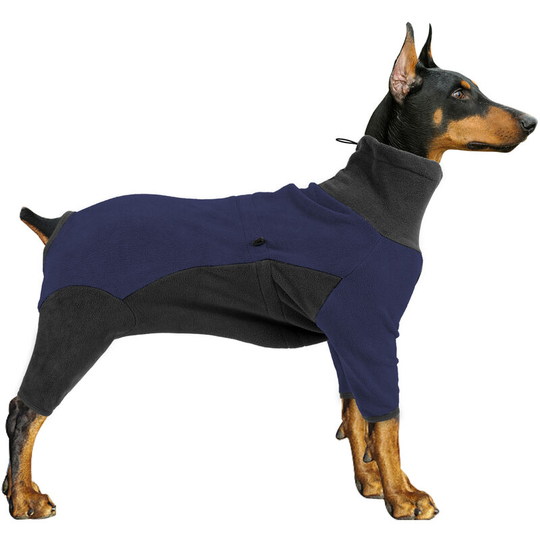 Dog Fleece Jacket Warm Winter Coat Turtleneck Pullover for Small Medium Large Dogs, Dark blue&X-Small - Dark blue&X-Small