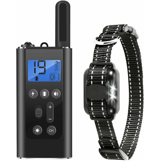 Rhafayre - Rechargeable Dog Training Collar, 800 Meter Remote Control Electric Dog Collar with Vibration, Electric Shock, Sound Mode, IP67 Waterproof