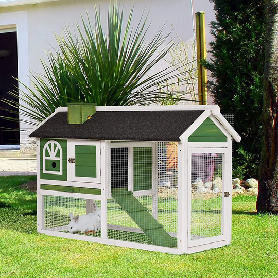 Dalessandro Weather Resistant Rabbit Hutch with Ramp