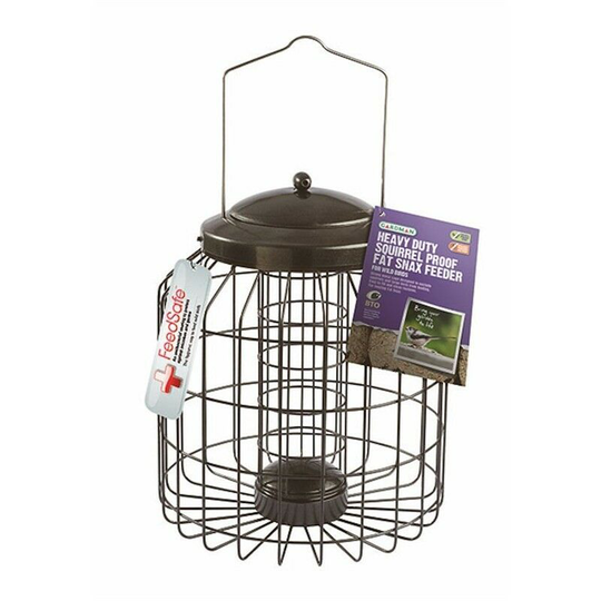 Heavy Duty Squirrel Proof Fort Wild Bird Food Fat Snax Feeder Steel - Gardman